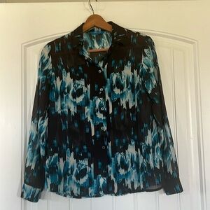 Derek Lam watercolor Blouse Size Small